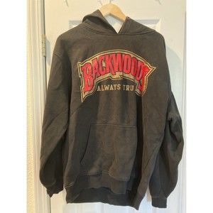 Backwoods  Hoodie Black Unisex Men Heavy Blend Sweatshirt Jacket Size Large